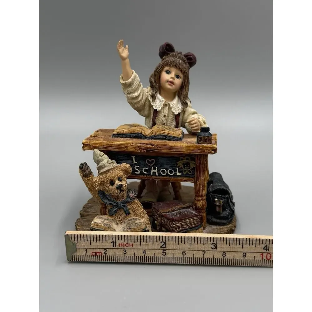 1999 Boyds Yesterdays' Child Dollstone, Stephanie w/Jim..School Days, #3540